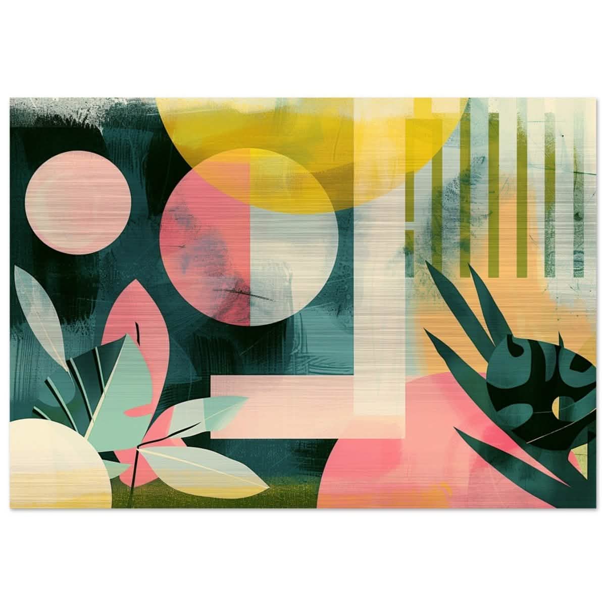 Da Vinci Abstract Wall Art - Brushed Aluminum Print - 70x100 cm / 28x40″ -