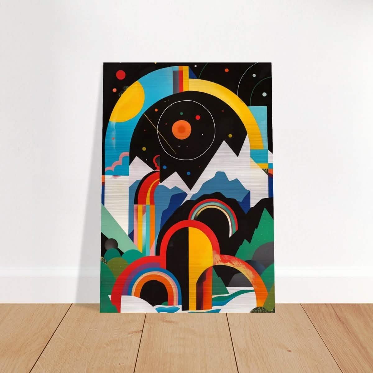 Da Vinci Abstract Wall Art - Brushed Aluminum Print - 70x100 cm / 28x40″ -