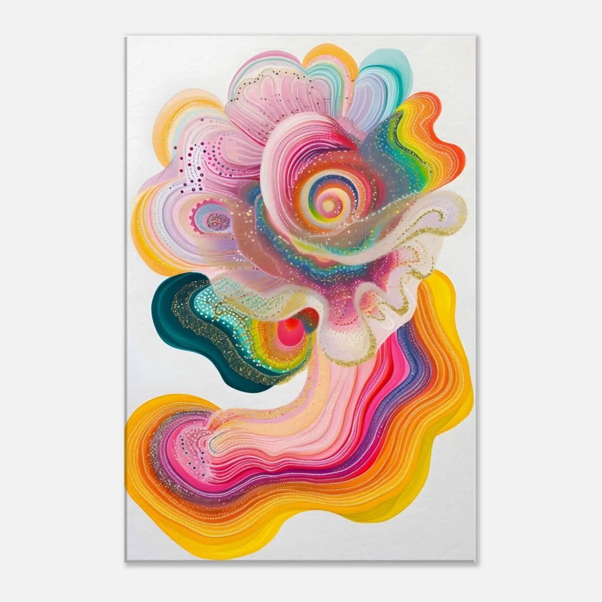 Da Vinci Abstract Wall art - Brushed Aluminum Print - 70x100 cm / 28x40″ -