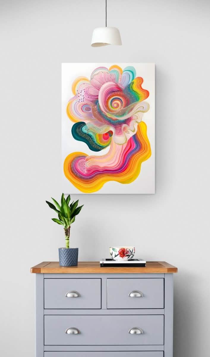 Da Vinci Abstract Wall art - Brushed Aluminum Print - 70x100 cm / 28x40″ -