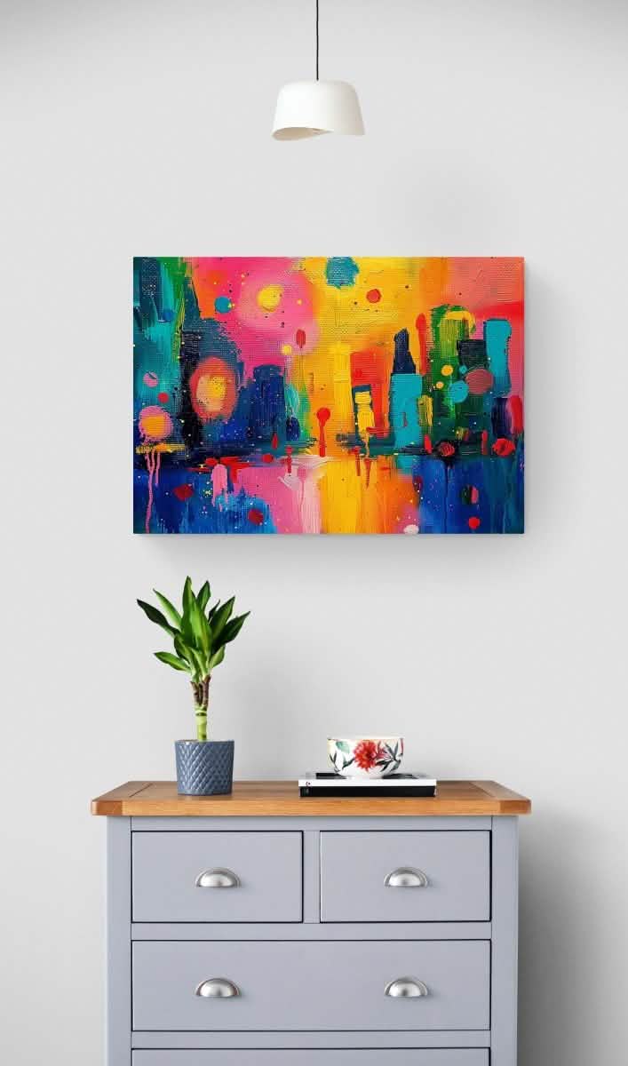 Da Vinci Abstract Wall Art - Canvas - 70x100 cm / 28x40″ - Slim