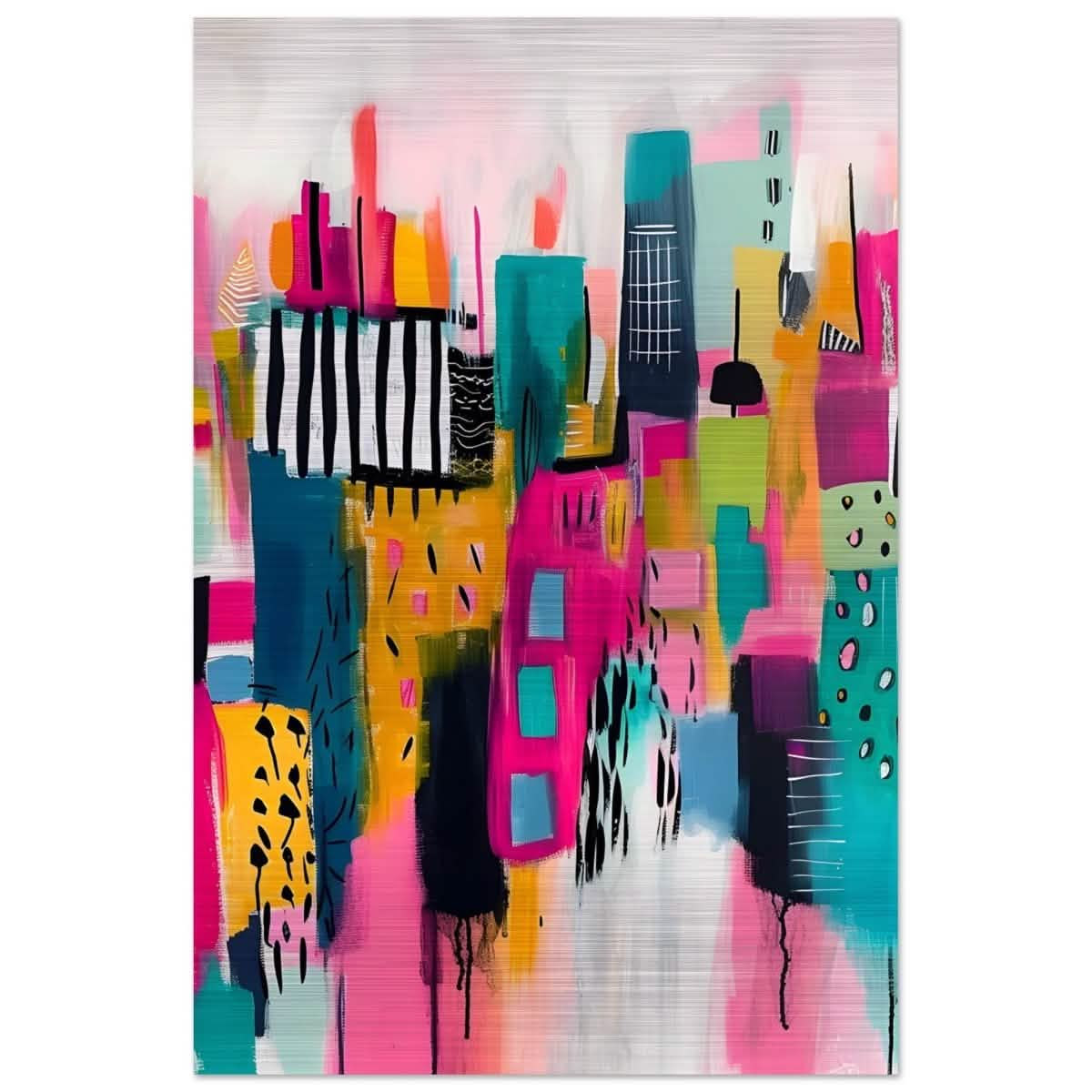 Da Vinci Abstract Wall Art - Brushed Aluminum Print - 50x75 cm / 20x30″ -