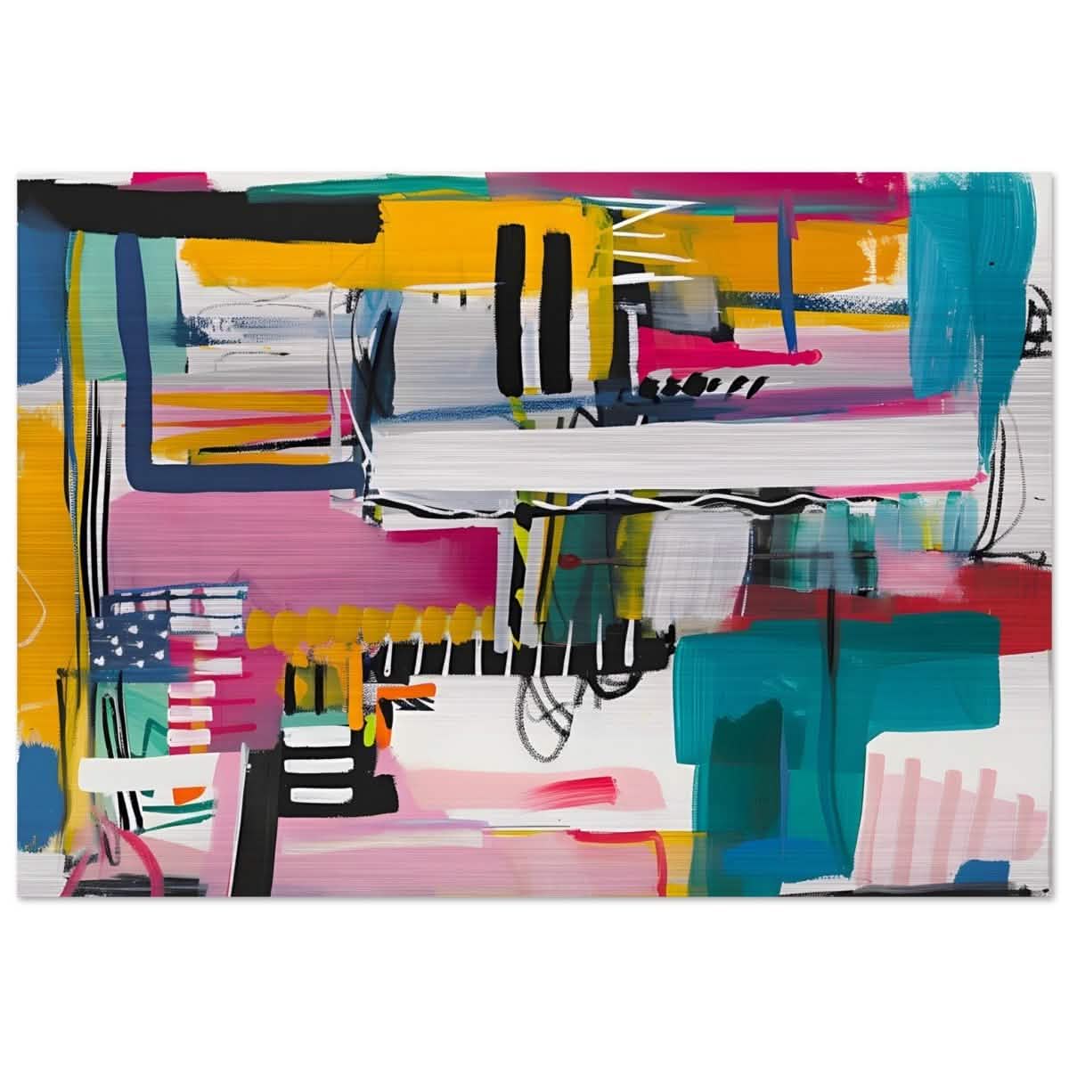 Da Vinci Abstract Wall Art - Brushed Aluminum Print - 70x100 cm / 28x40″ -