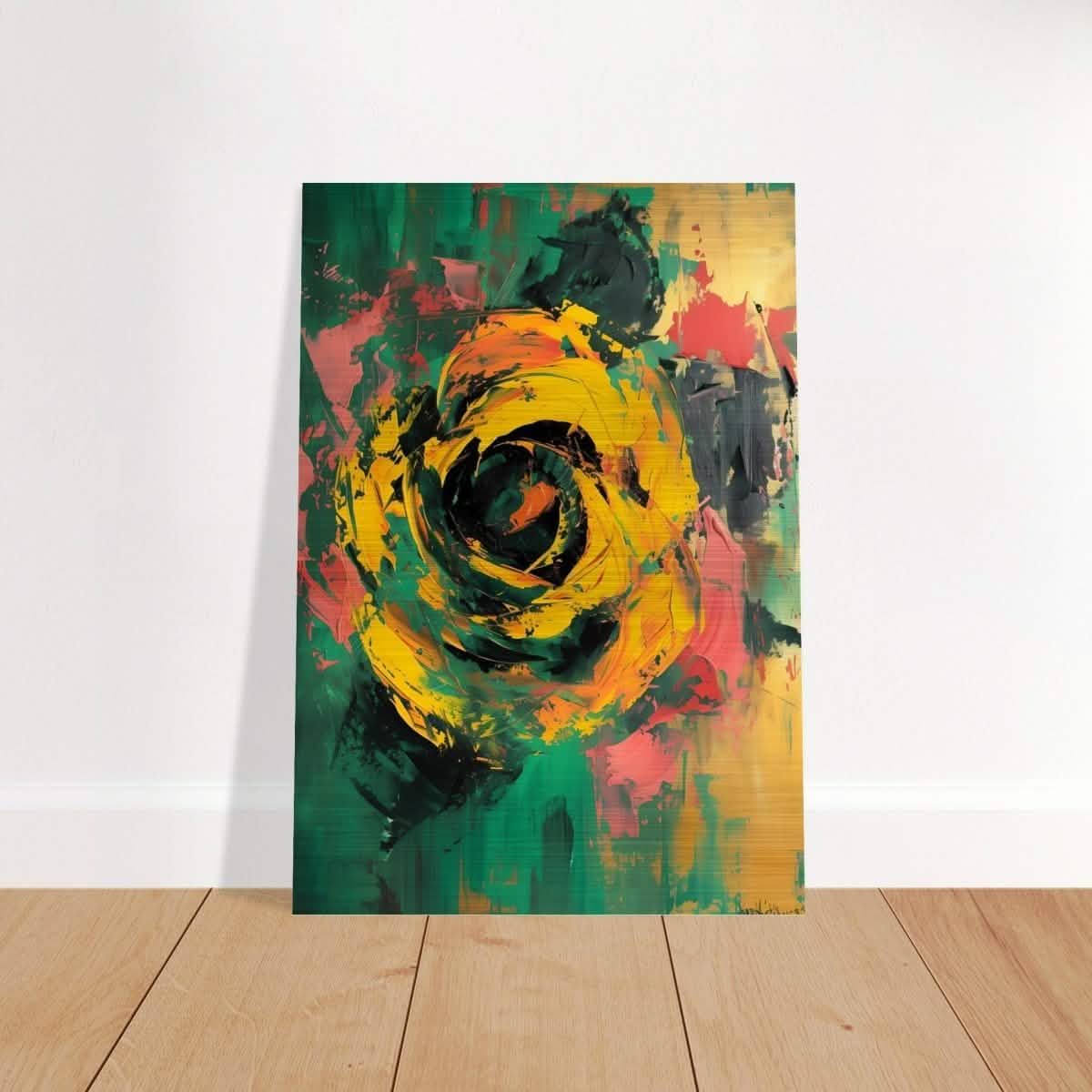 Da Vinci Abstract Wall Art - Brushed Aluminum Print - 70x100 cm / 28x40″ -