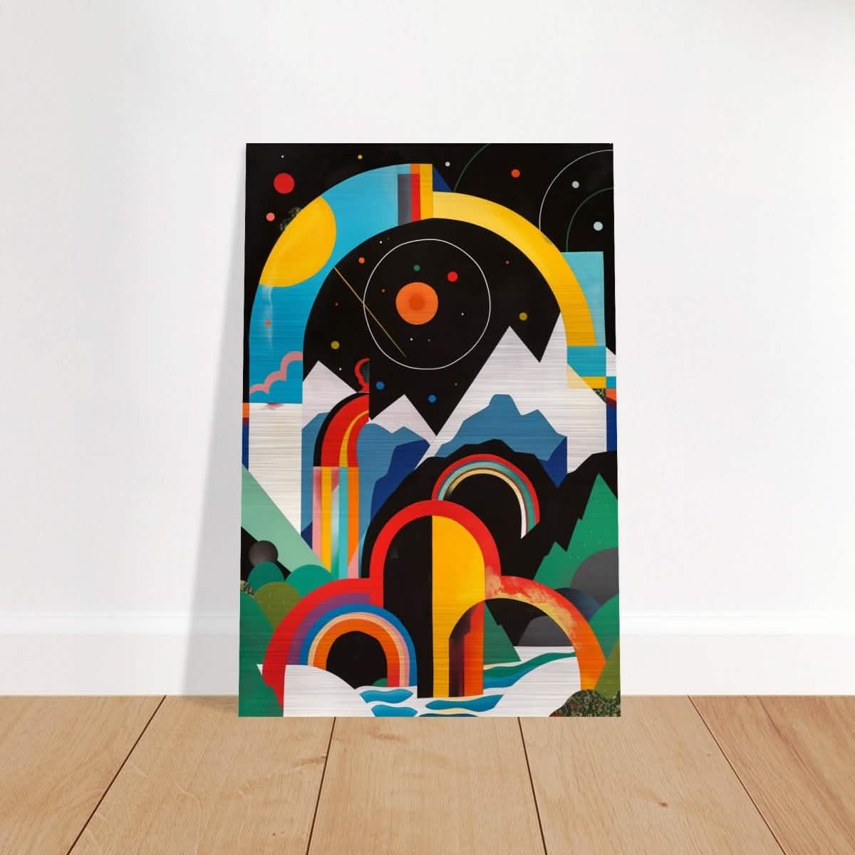 Da Vinci Abstract Wall Art - Brushed Aluminum Print - 40x60 cm / 16x24″ -