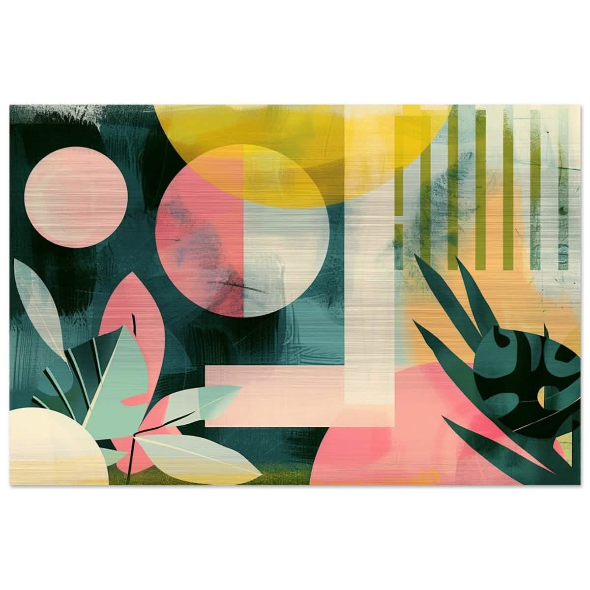 Da Vinci Abstract Wall Art - Brushed Aluminum Print - 40x60 cm / 16x24″ -