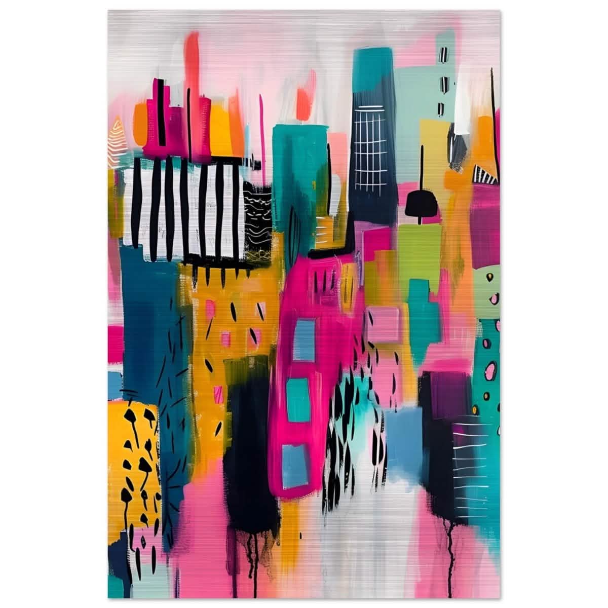 Da Vinci Abstract Wall Art - Brushed Aluminum Print - 30x45 cm / 12x18″ -