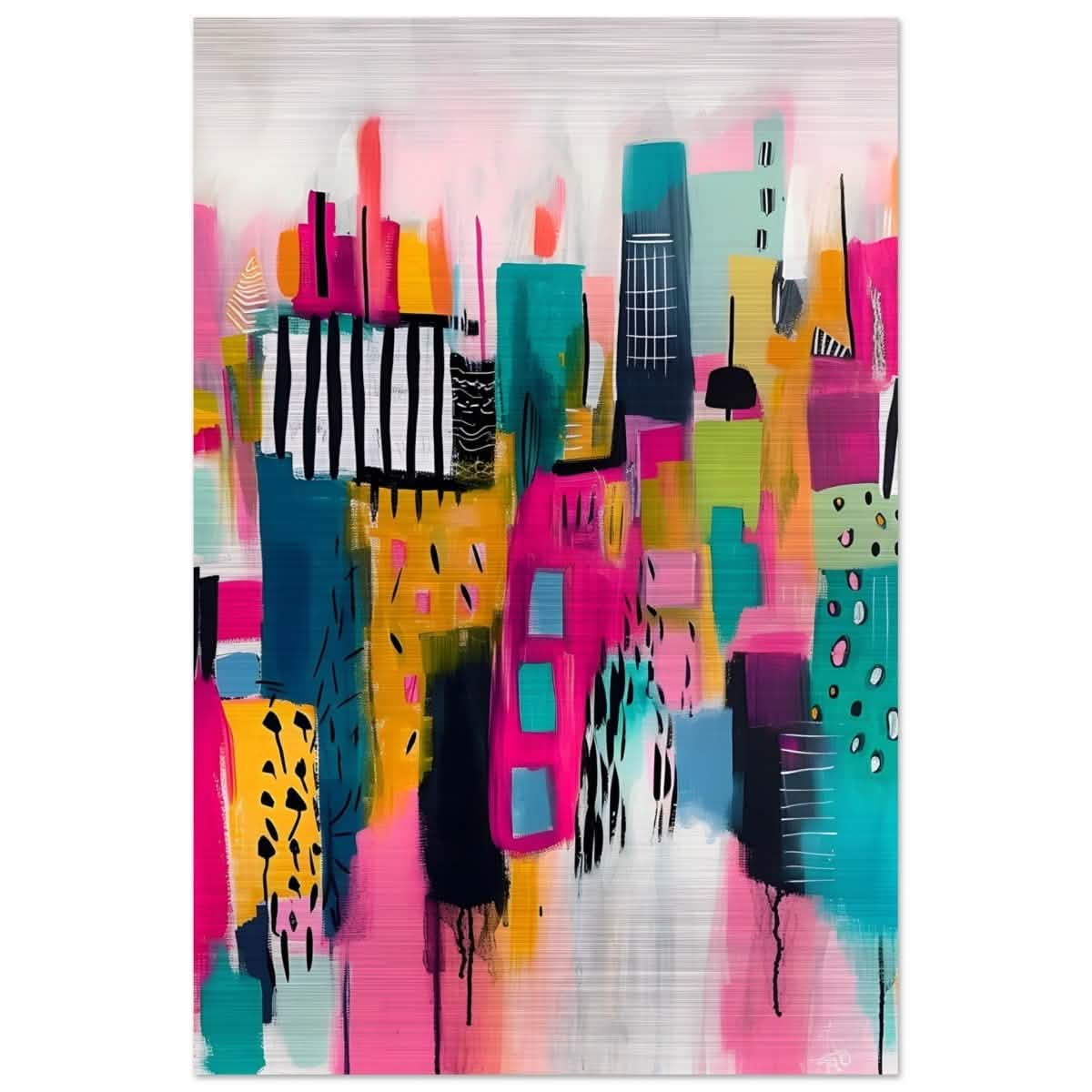 Da Vinci Abstract Wall Art - Brushed Aluminum Print - 60x90 cm / 24x36″ -