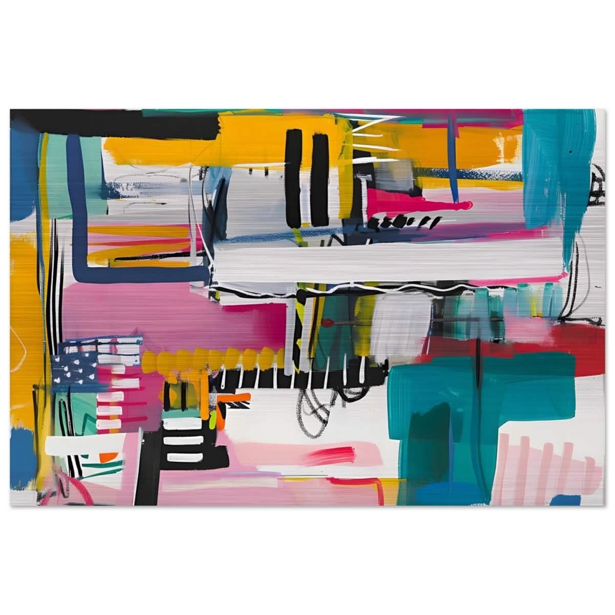 Da Vinci Abstract Wall Art - Brushed Aluminum Print - 40x60 cm / 16x24″ -