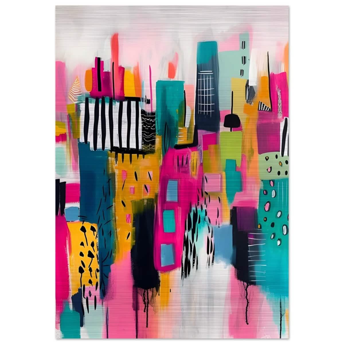 Da Vinci Abstract Wall Art - Brushed Aluminum Print - 70x100 cm / 28x40″ -