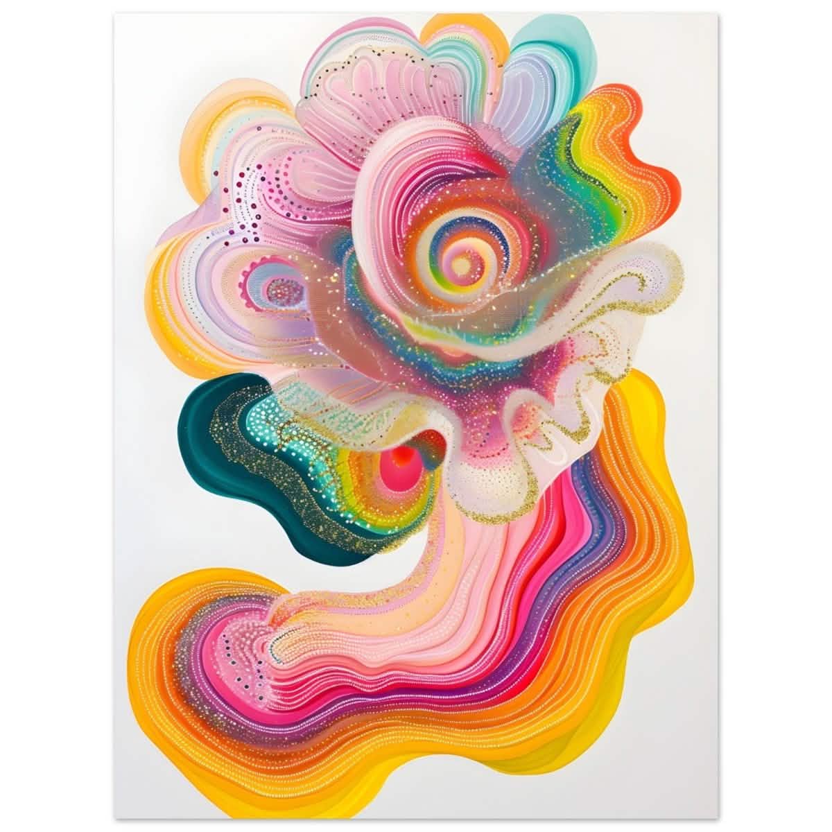 Da Vinci Abstract Wall art - Brushed Aluminum Print - 70x100 cm / 28x40″ -