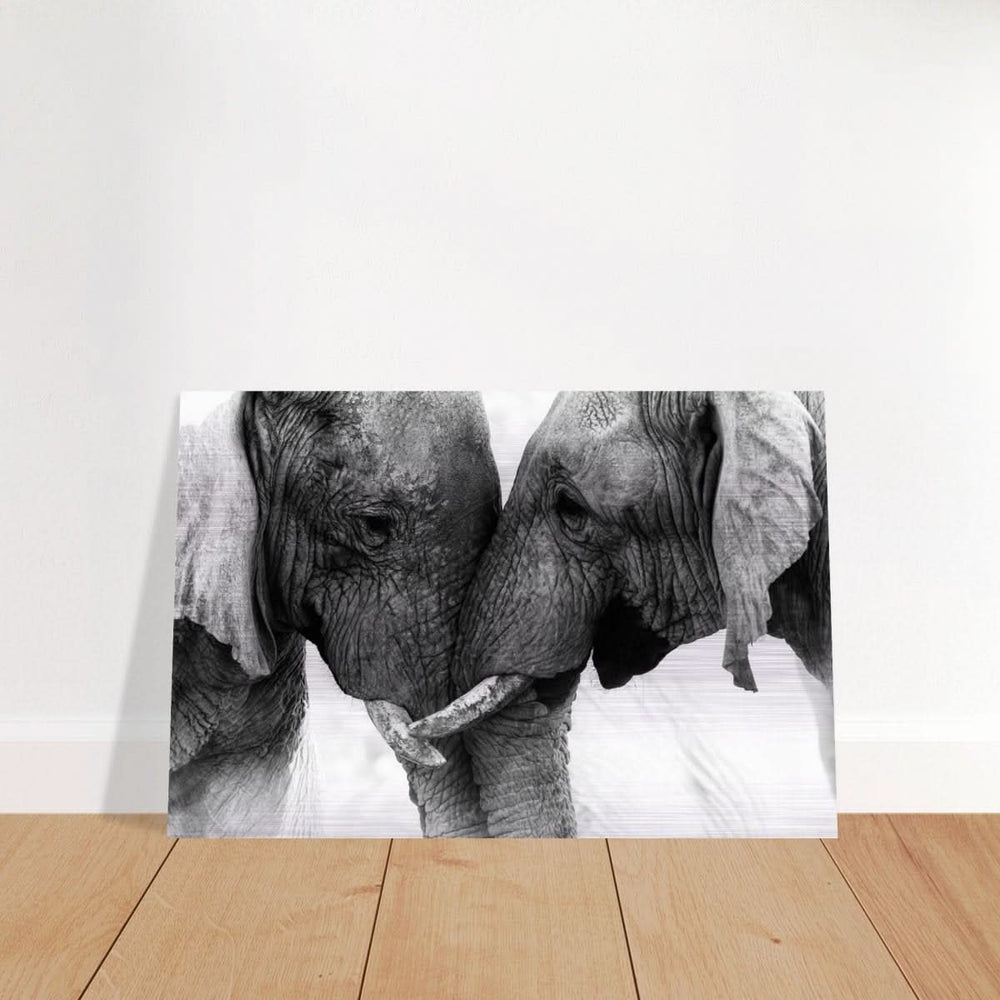 Da Vinci Animal Kingdom Art Wall art print | Elephant Love - Brushed Aluminum Print - 60x90 cm / 24x36″ -