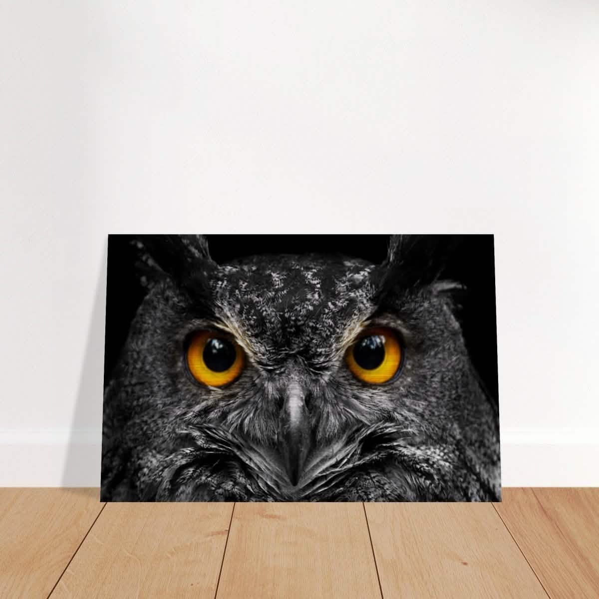 Da Vinci Animal Kingdom Art Wall art print | Night Owl eyes - Brushed Aluminum Print - 40x60 cm / 16x24″ -