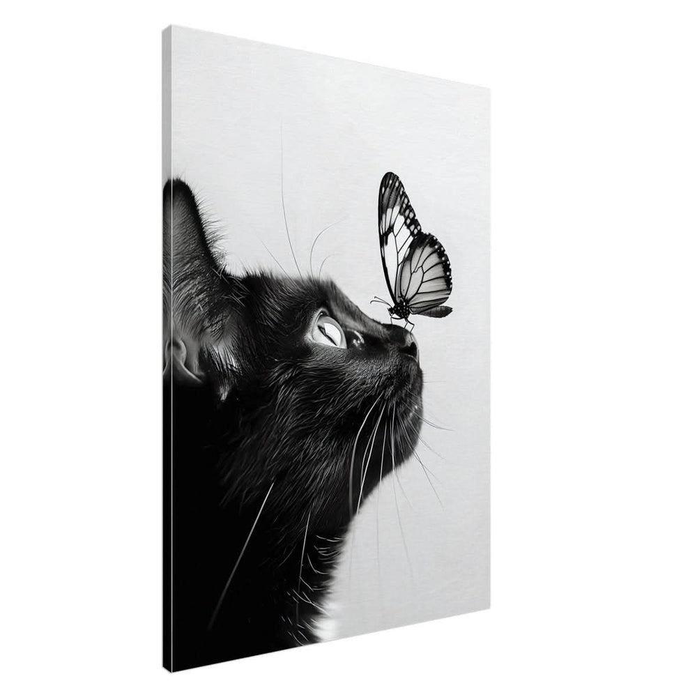 Da Vinci Animal Kingdom Wall art | Cat Butterfly - Canvas - 70x100 cm / 28x40″ - Slim