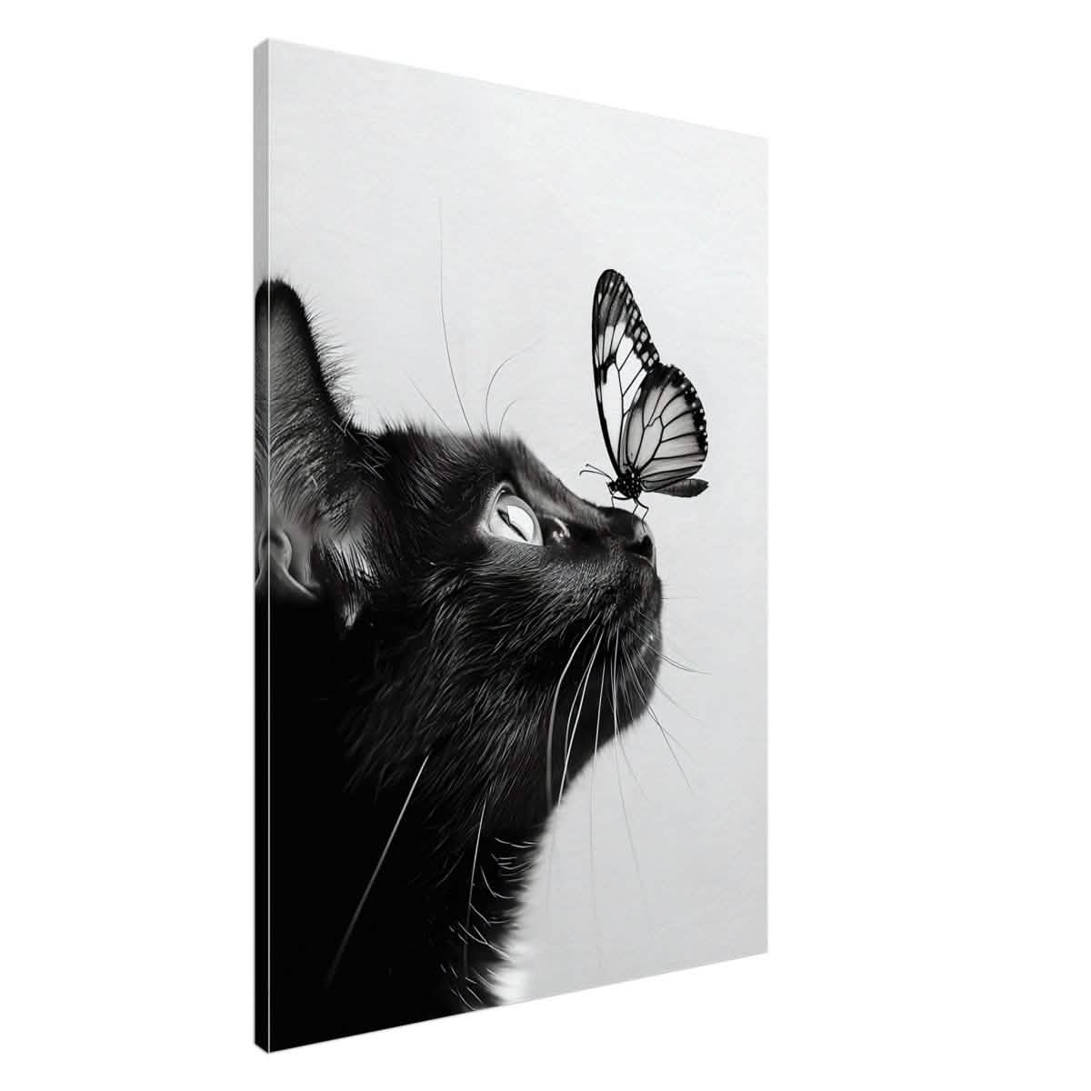 Da Vinci Animal Kingdom Wall art | Cat Butterfly - Canvas - 70x100 cm / 28x40″ - Slim