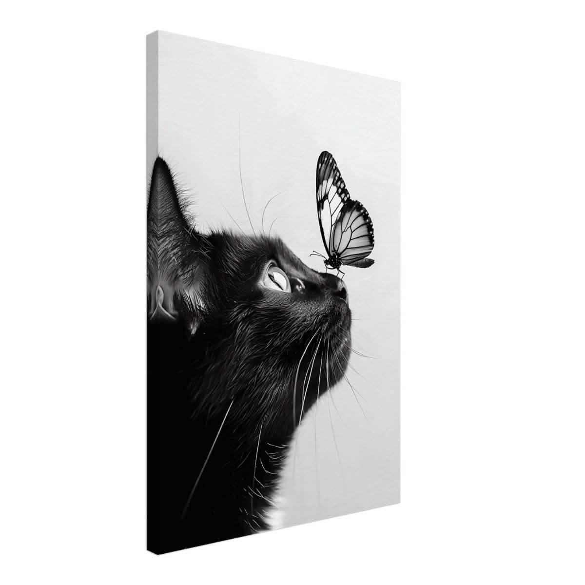 Da Vinci Animal Kingdom Wall art | Cat Butterfly - Canvas - 50x75 cm / 20x30″ - Thick