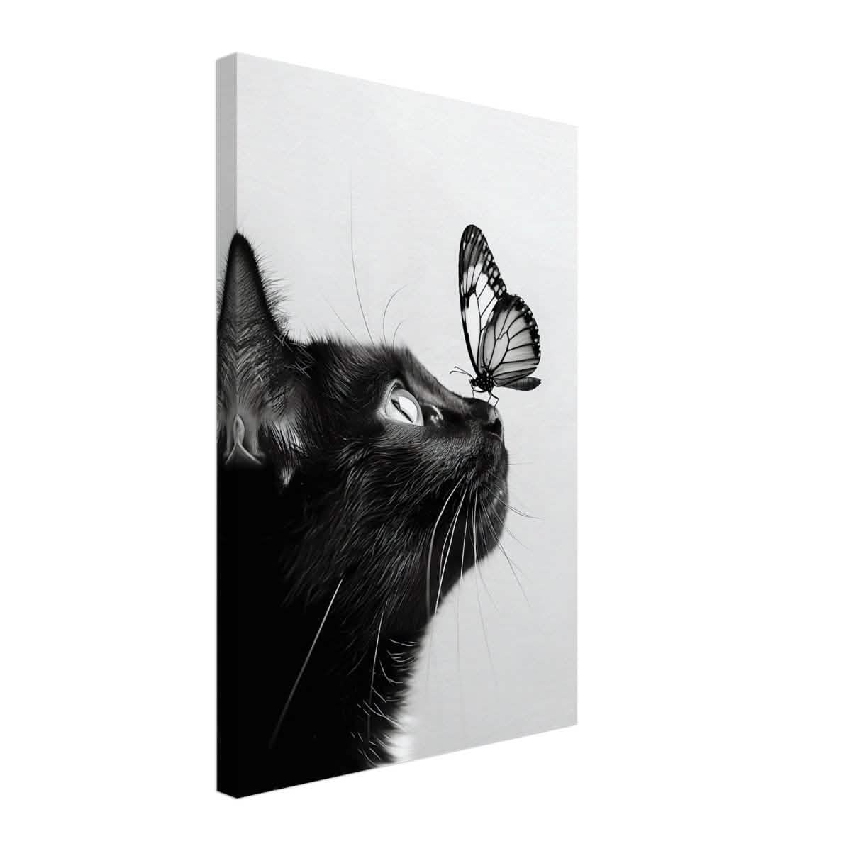 Da Vinci Animal Kingdom Wall art | Cat Butterfly - Canvas - 40x60 cm / 16x24″ - Thick