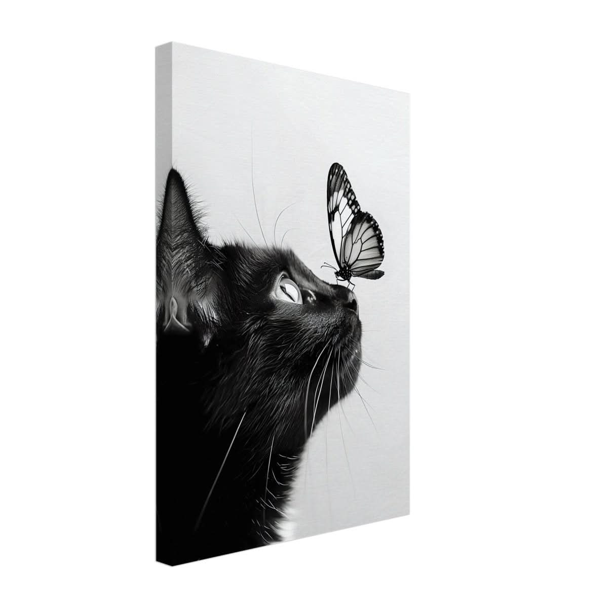 Da Vinci Animal Kingdom Wall art | Cat Butterfly - Canvas - 30x45 cm / 12x18″ - Slim