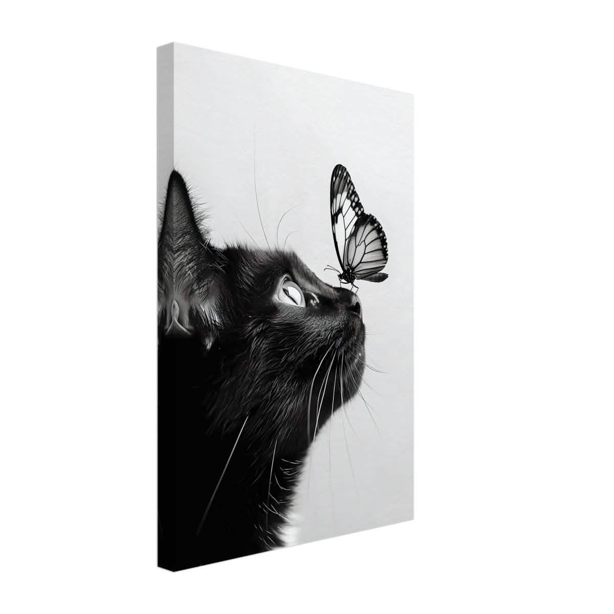Da Vinci Animal Kingdom Wall art | Cat Butterfly - Canvas - 30x45 cm / 12x18″ - Slim