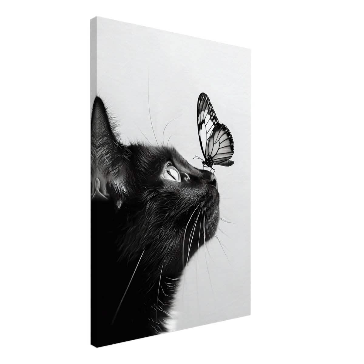 Da Vinci Animal Kingdom Wall art | Cat Butterfly - Canvas - 50x75 cm / 20x30″ - Slim