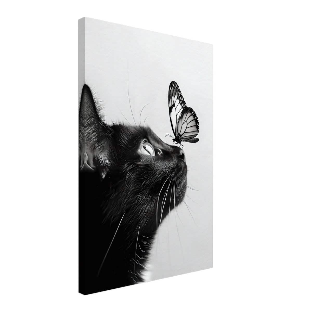 Da Vinci Animal Kingdom Wall art | Cat Butterfly - Canvas - 40x60 cm / 16x24″ - Slim