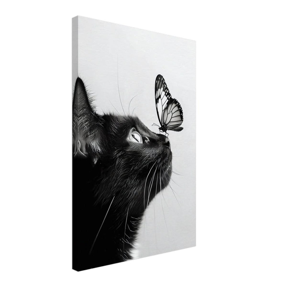 Da Vinci Animal Kingdom Wall art | Cat Butterfly - Canvas - 40x60 cm / 16x24″ - Slim