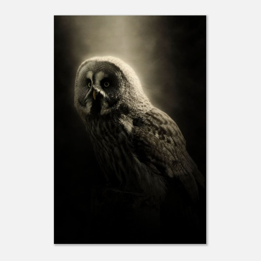 Da Vinci Animal Kingdom Wall art | Owl - Wood Prints - 60x90 cm / 24x36″ - 20 mm