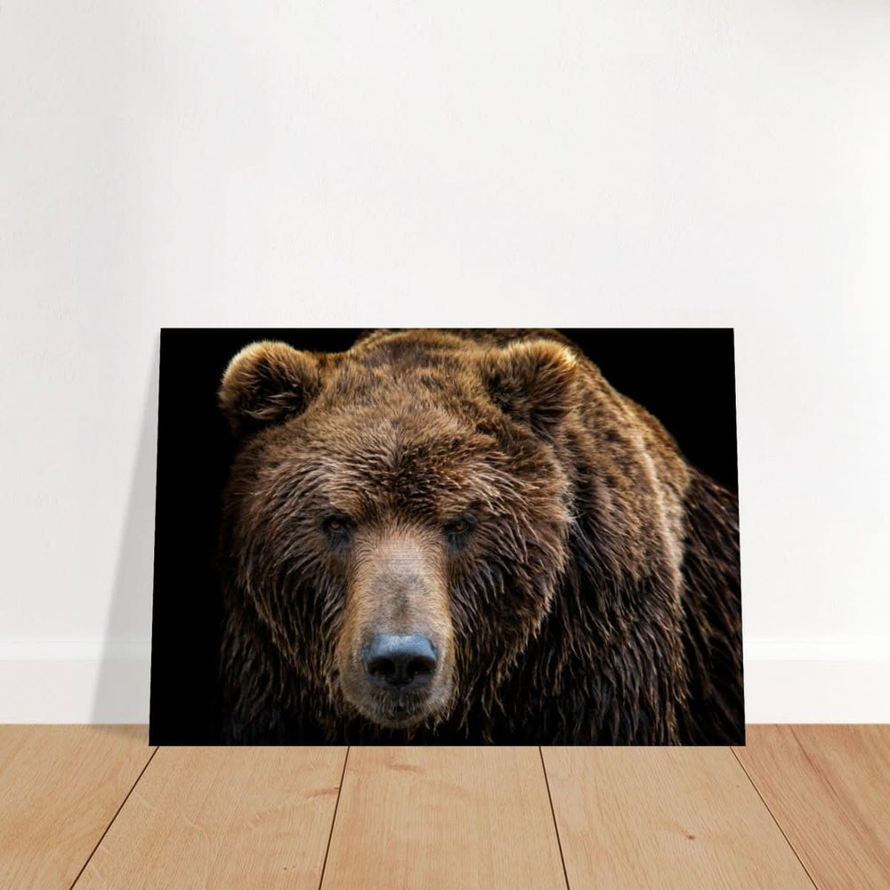 Da Vinci Animal Kingdom Wall art print | Brown bear - Brushed Aluminum Print - 70x100 cm / 28x40″ -