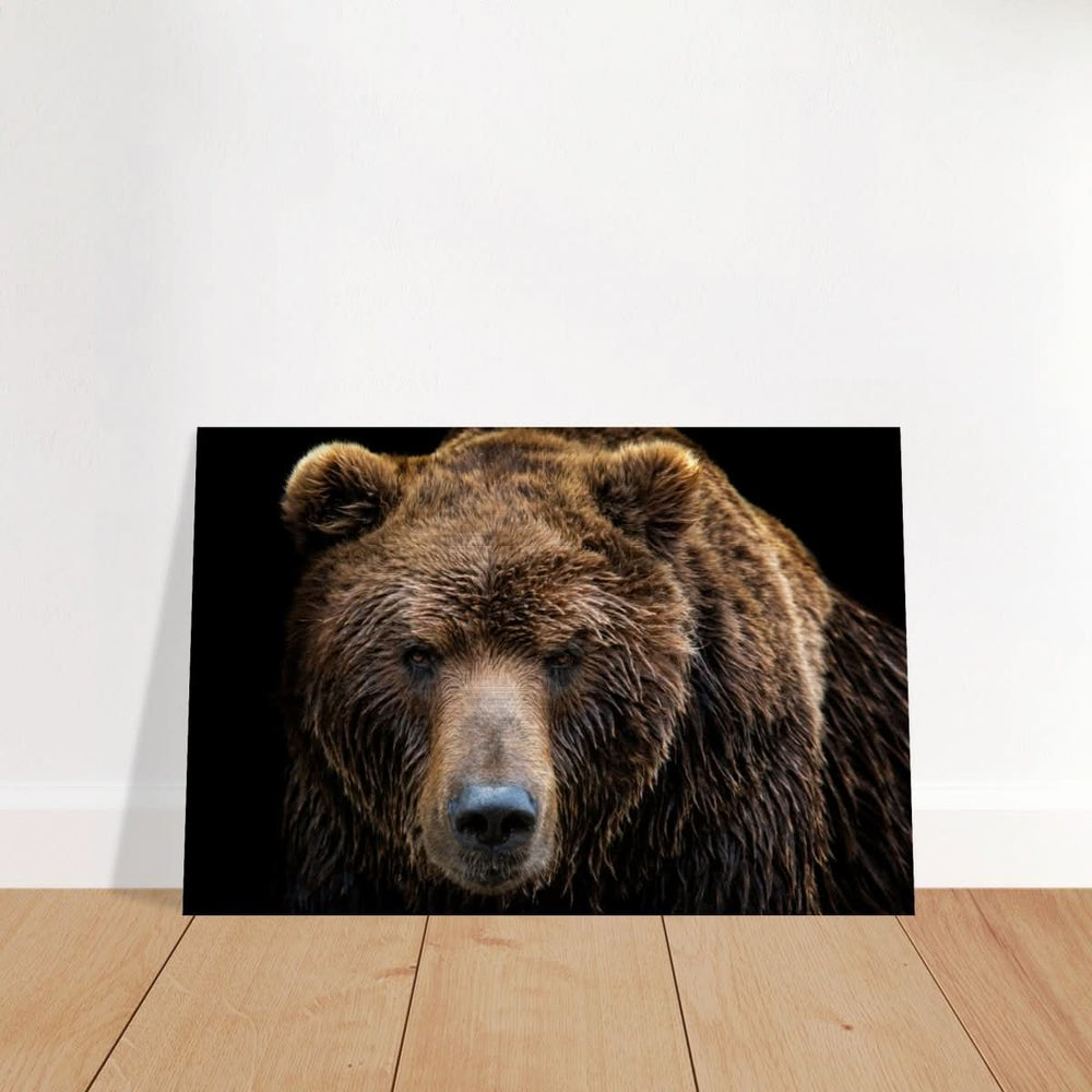 Da Vinci Animal Kingdom Wall art print | Brown bear - Brushed Aluminum Print - 40x60 cm / 16x24″ -