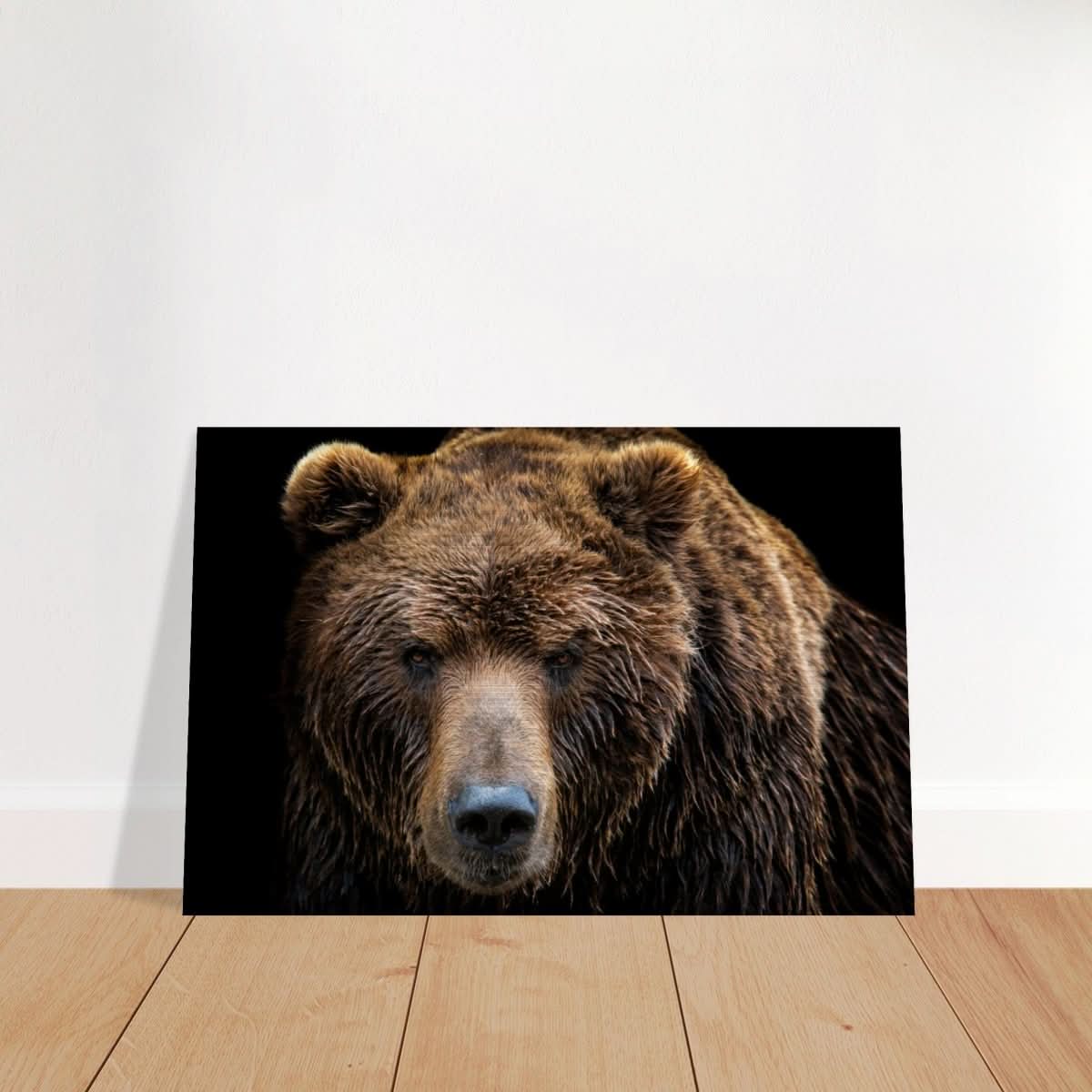 Da Vinci Animal Kingdom Wall art print | Brown bear - Brushed Aluminum Print - 30x45 cm / 12x18″ -