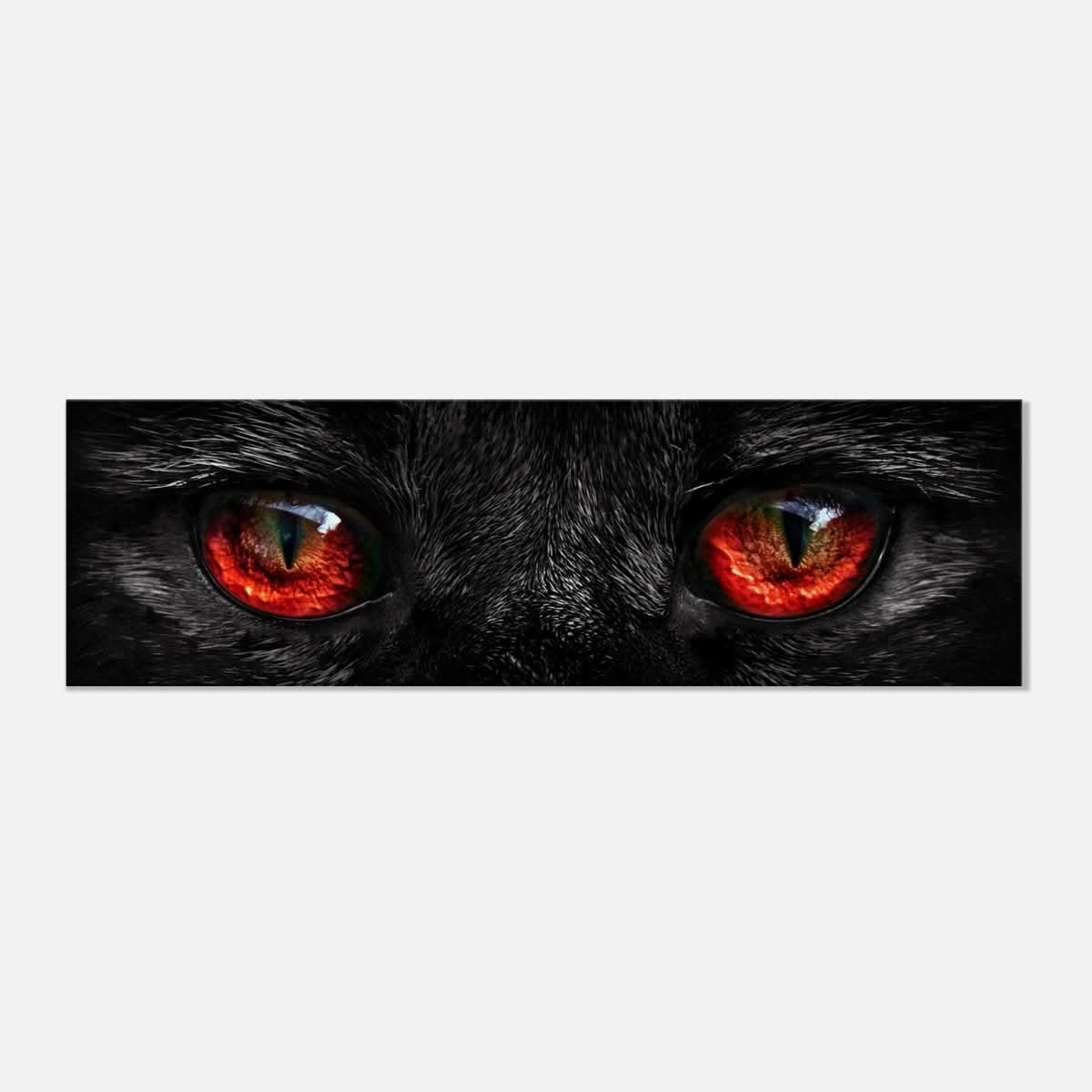 Da Vinci Animal Kingdom Wall art print collection | Black Cat Red Eye | Canvas print - 30x90 cm / 12x36″ - Thick -