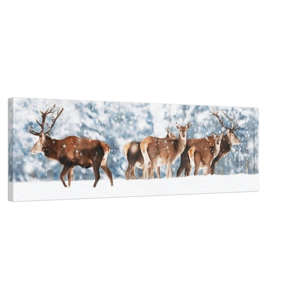 Da Vinci Animal Kingdom Wall art print collection | Deer | Canvas print - 30x100 cm / 12x40″ - Slim -