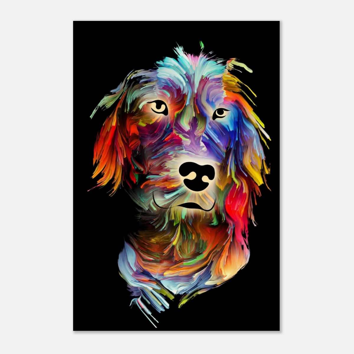 Da Vinci Animal Kingdom Wall art print collection | Dog painting print | Contemporary Art - Wood Prints - 40x60 cm / 16x24″ - 10 mm