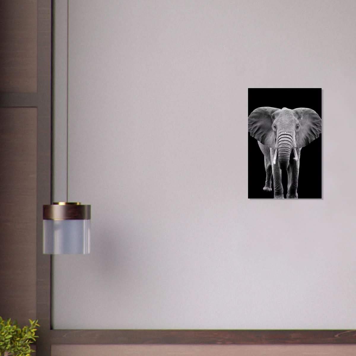 Da Vinci Animal Kingdom Wall art print collection | Elephant - Brushed Aluminum Print - 40x60 cm / 16x24″ -