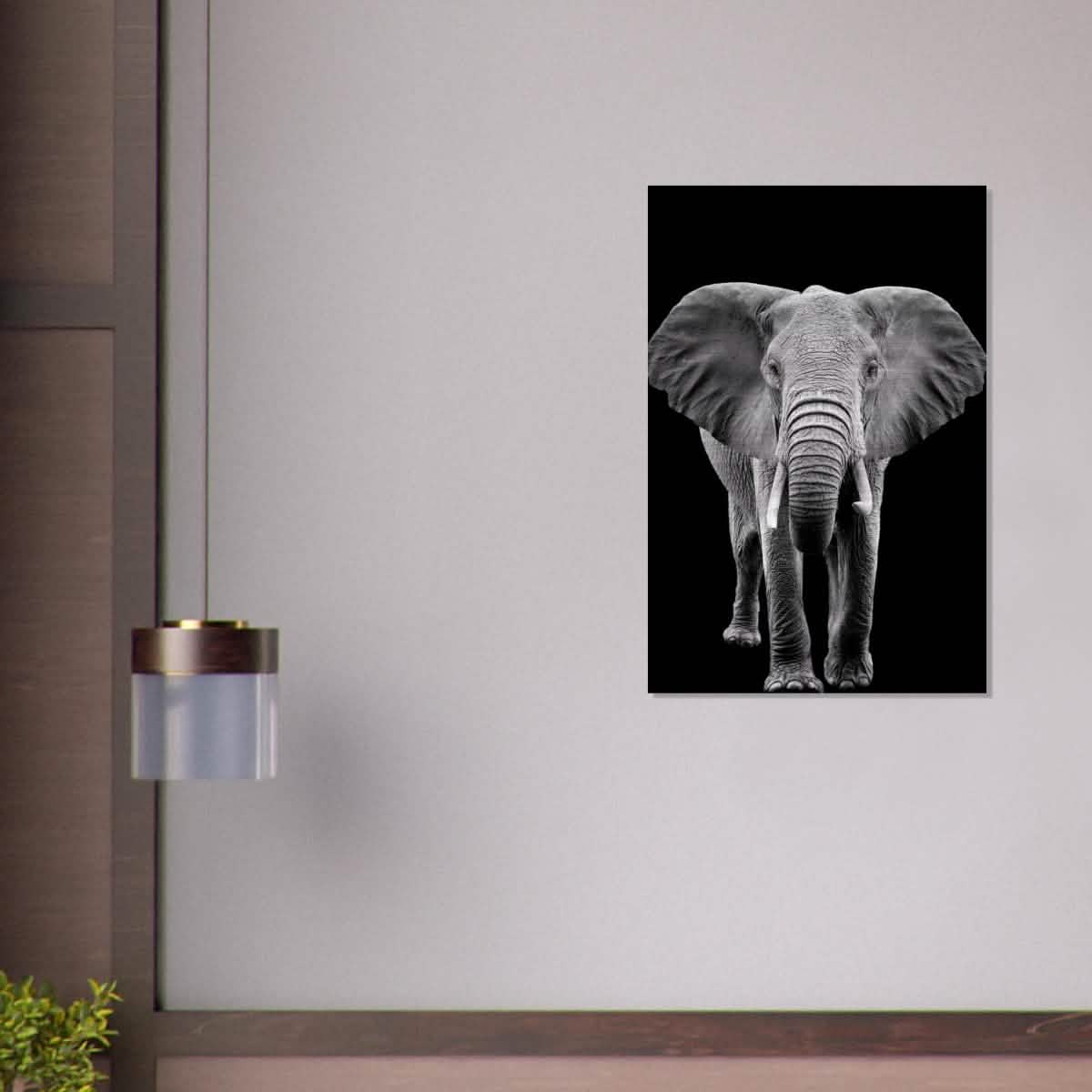 Da Vinci Animal Kingdom Wall art print collection | Elephant - Brushed Aluminum Print - 60x90 cm / 24x36″ -