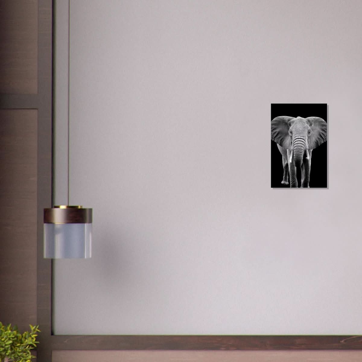 Da Vinci Animal Kingdom Wall art print collection | Elephant - Brushed Aluminum Print - 30x45 cm / 12x18″ -
