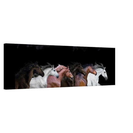 Da Vinci Animal Kingdom Wall art print collection | horses | Canvas print - 30x100 cm / 12x40″ - Slim -