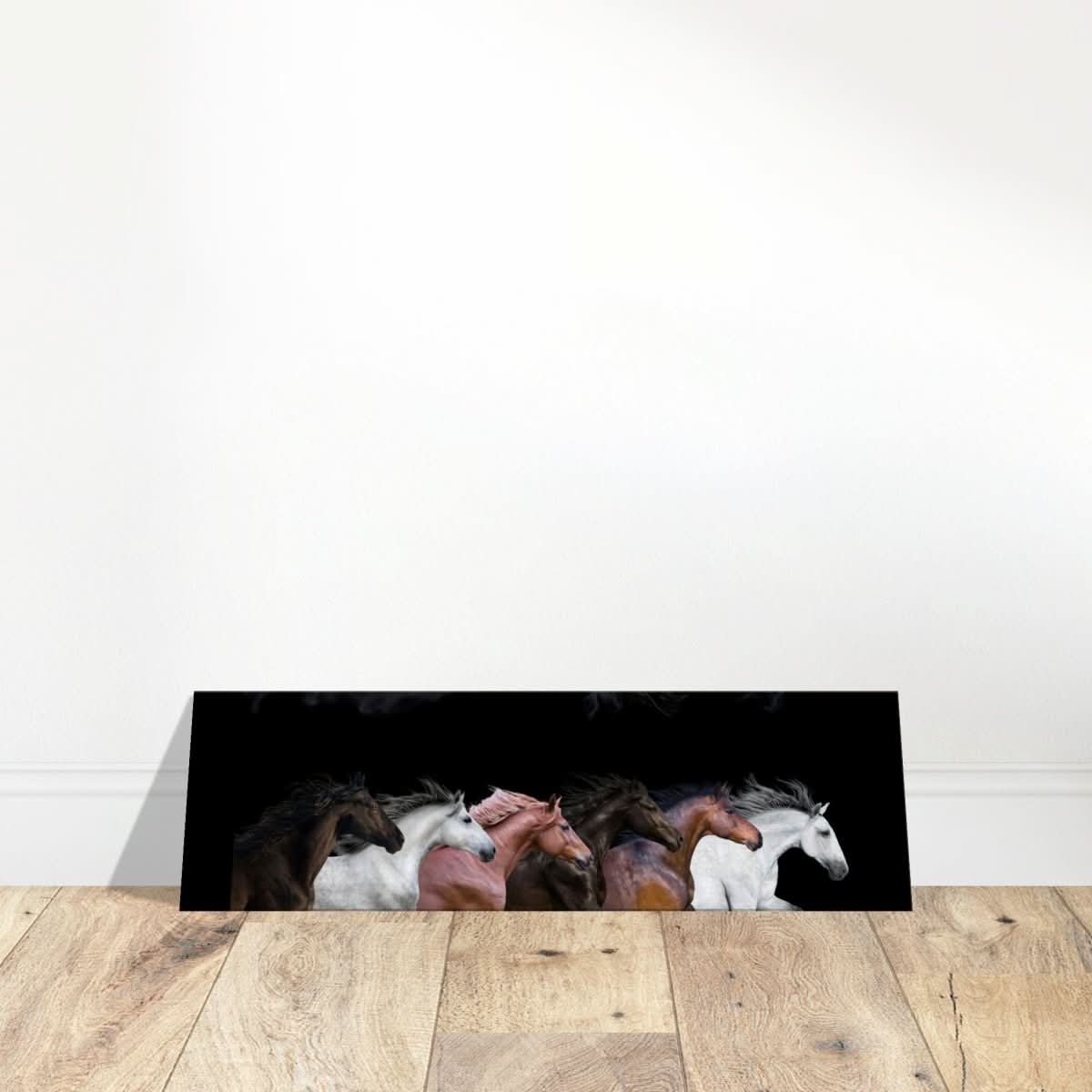 Da Vinci Animal Kingdom Wall art print collection | horses | Canvas print - 30x90 cm / 12x36″ - Slim -