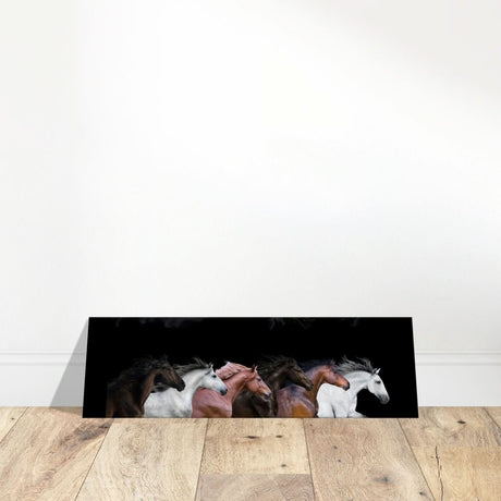 Da Vinci Animal Kingdom Wall art print collection | horses | Canvas print - 30x90 cm / 12x36″ - Slim -