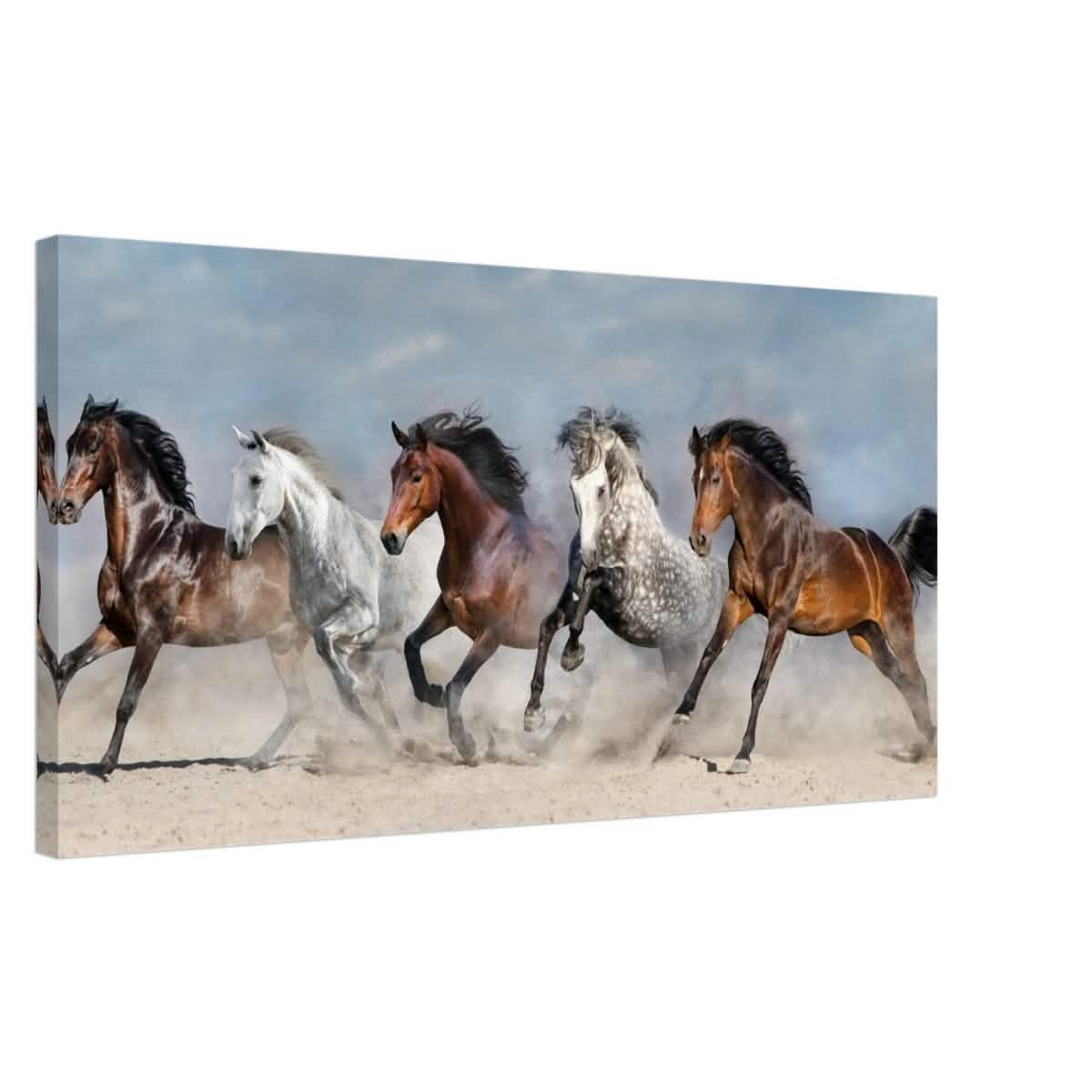 Da Vinci Animal Kingdom Wall art print collection | horses | Canvas print - Slim - 40x80 cm / 16x32″ -