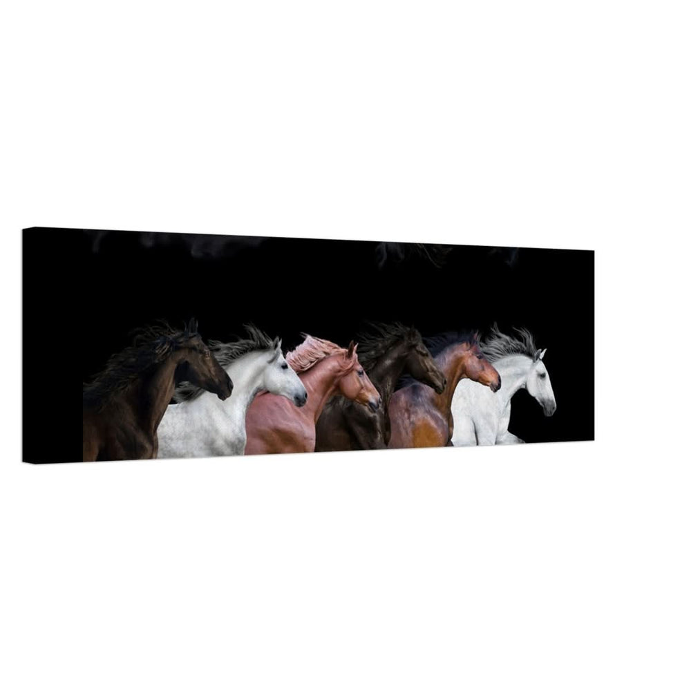 Da Vinci Animal Kingdom Wall art print collection | horses | Canvas print - 30x100 cm / 12x40″ - Thick -