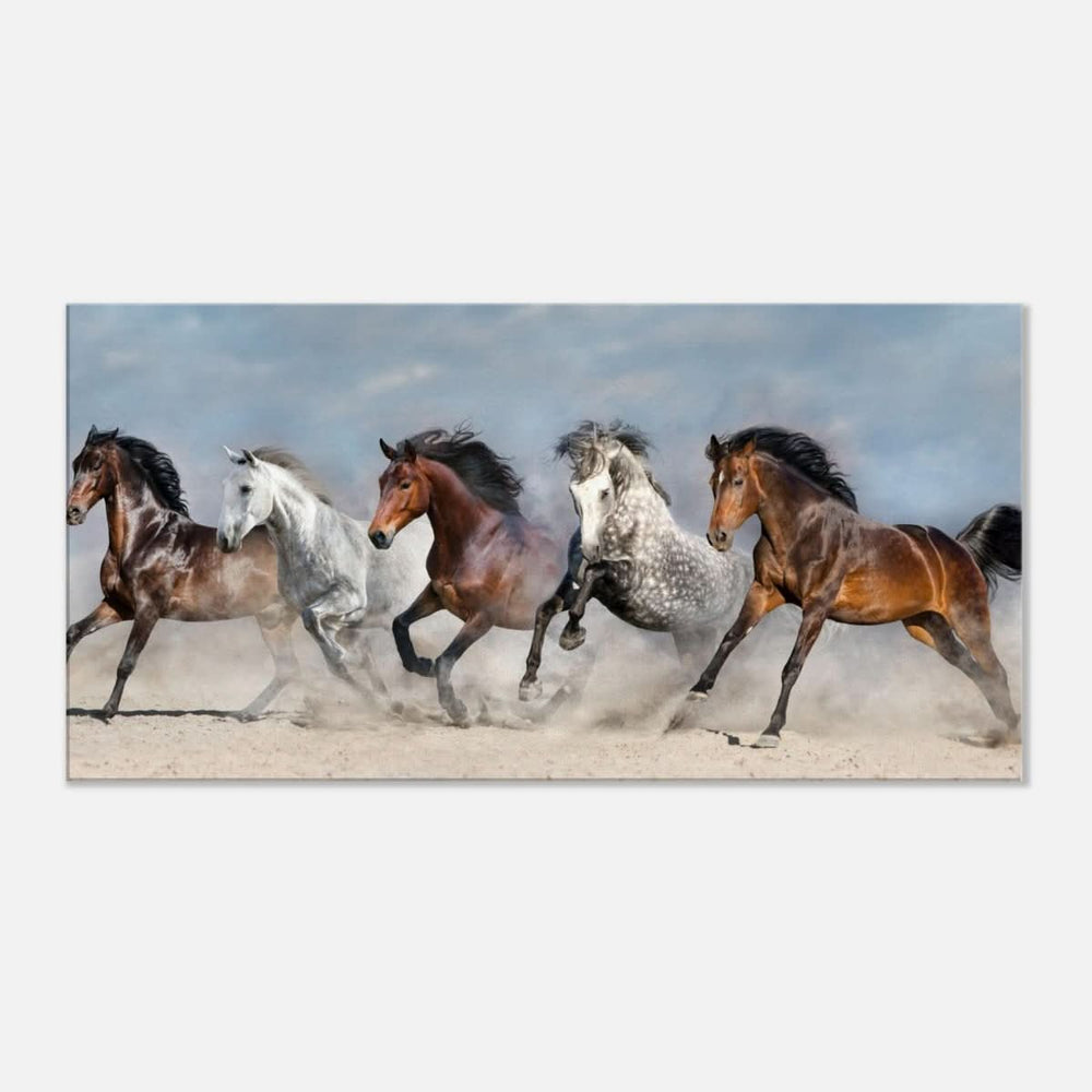 Da Vinci Animal Kingdom Wall art print collection | horses | Canvas print - Thick - 30x60 cm / 12x24″ -