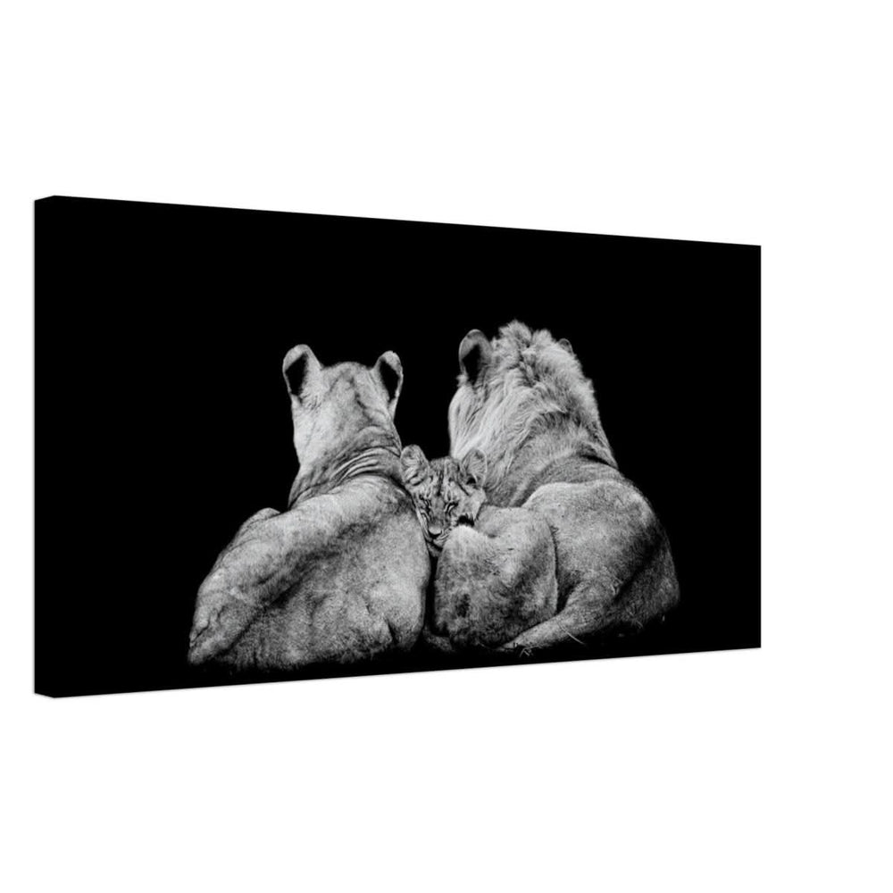 Da Vinci Animal Kingdom Wall art print collection | Lion Family | Canvas print - Thick - 40x80 cm / 16x32″ -