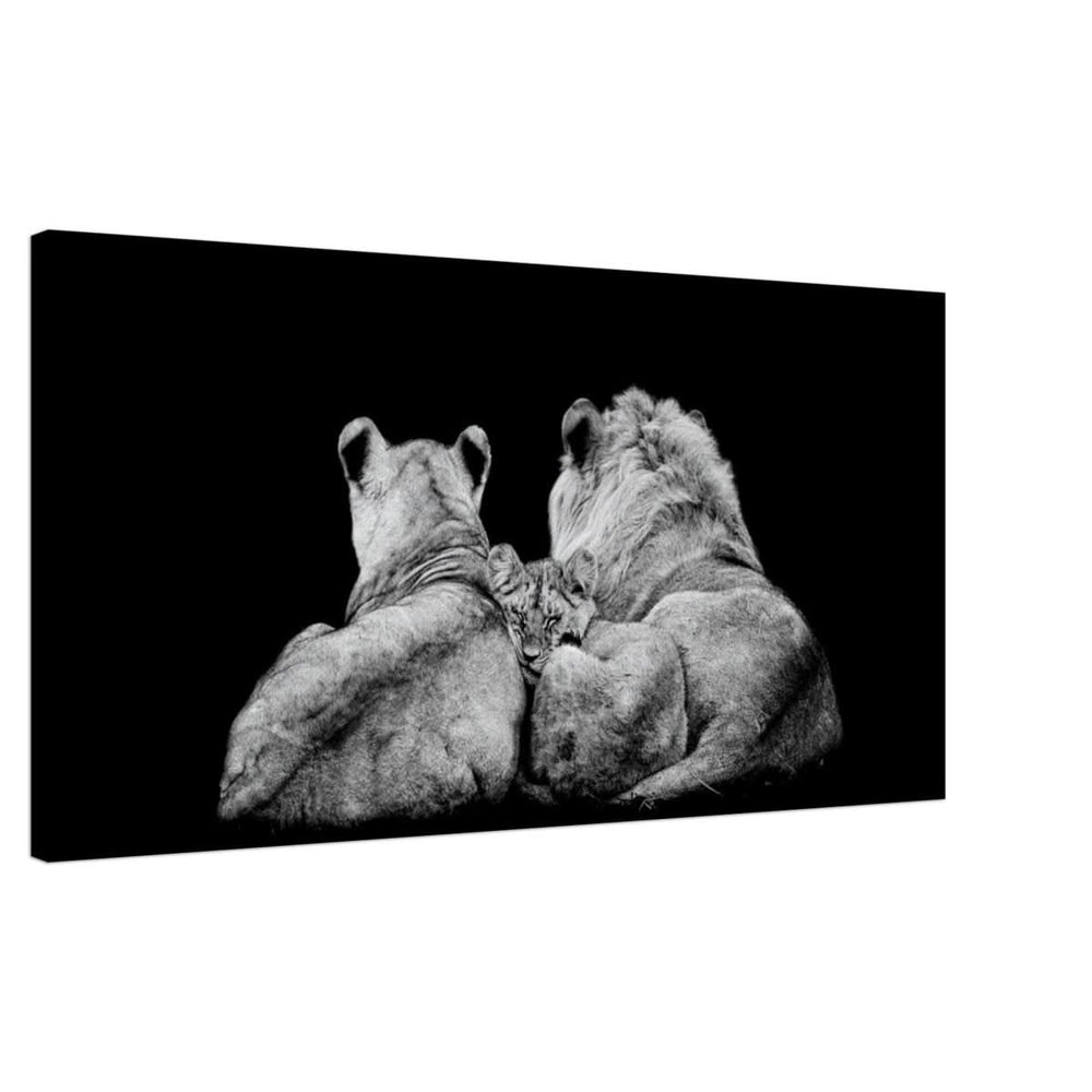 Da Vinci Animal Kingdom Wall art print collection | Lion Family | Canvas print - Slim - 50x100 cm / 20x40″ -
