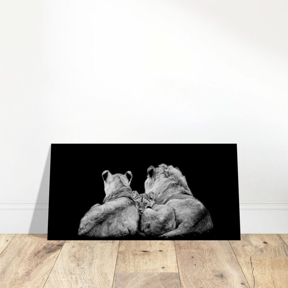 Da Vinci Animal Kingdom Wall art print collection | Lion Family | Canvas print - Slim - 40x80 cm / 16x32″ -