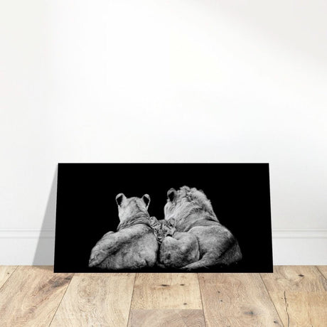 Da Vinci Animal Kingdom Wall art print collection | Lion Family | Canvas print - Slim - 40x80 cm / 16x32″ -