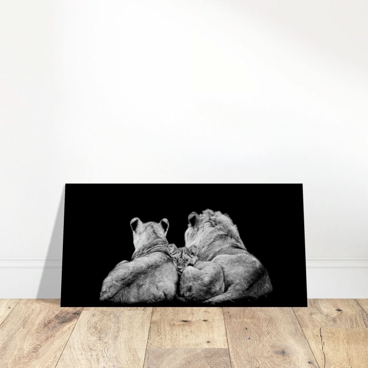 Da Vinci Animal Kingdom Wall art print collection | Lion Family | Canvas print - Slim - 40x80 cm / 16x32″ -