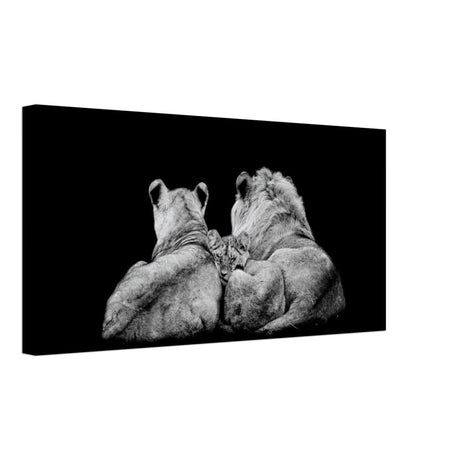 Da Vinci Animal Kingdom Wall art print collection | Lion Family | Canvas print - Thick - 30x60 cm / 12x24″ -