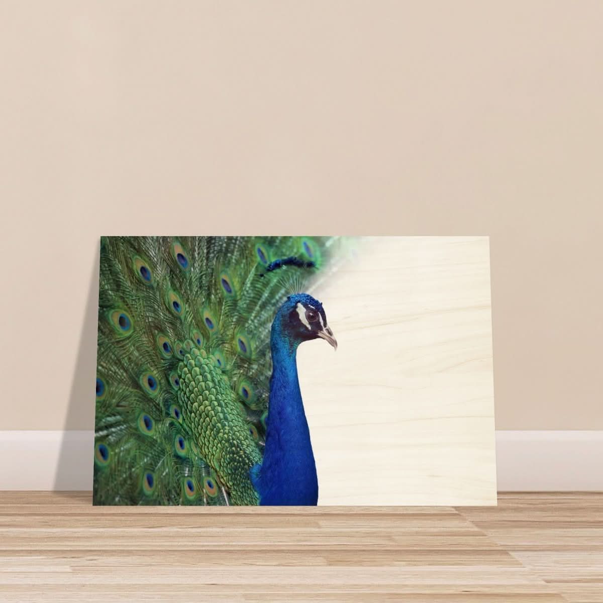Da Vinci Animal Kingdom Wall art print collection | Peacock - Wood Prints - 40x60 cm / 16x24″ -