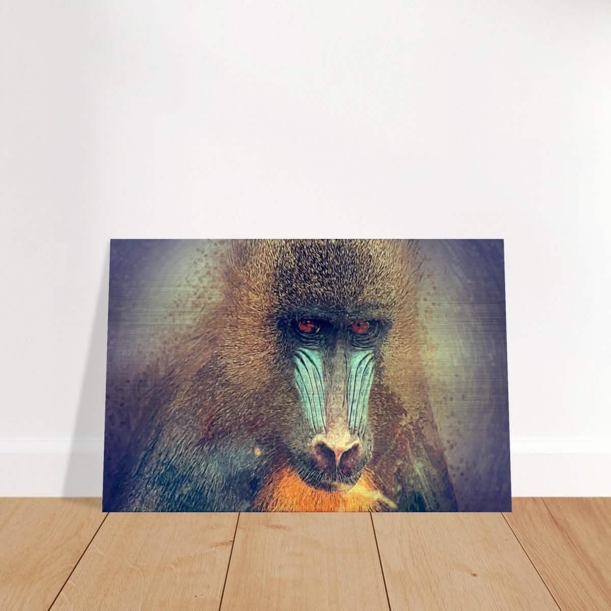 Da Vinci Animal Kingdom Wall art print collection | Wildlife | Mandrill - Brushed Aluminum Print - 50x75 cm / 20x30″ -